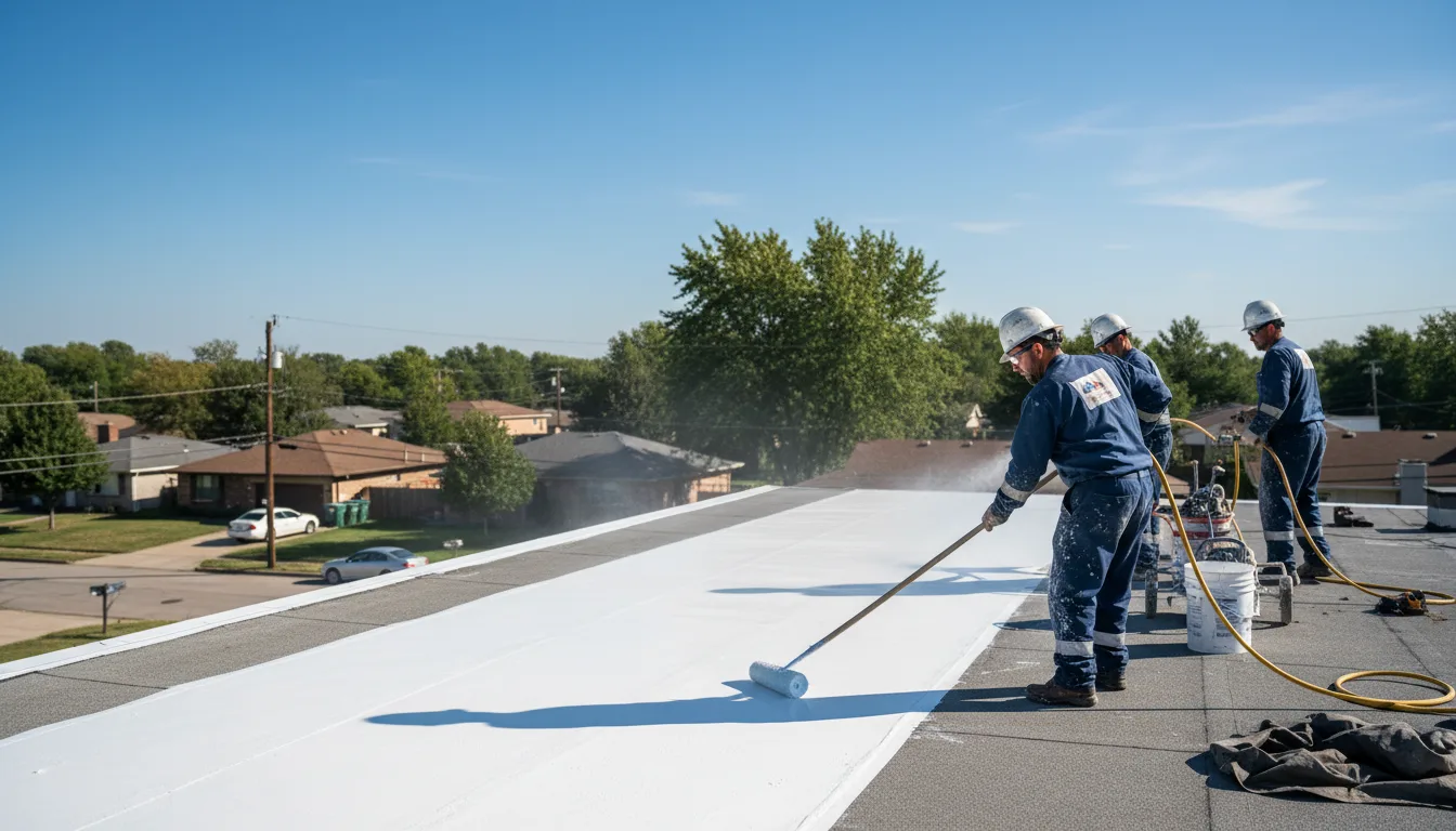 Commercial roof coating in Harrisville, MS near me